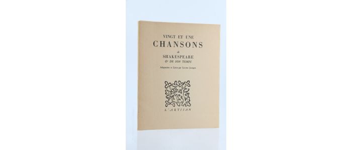 JACQUES : Vingt et Une Chansons de Shakespeare & de son temps - First edition - Edition-Originale.com