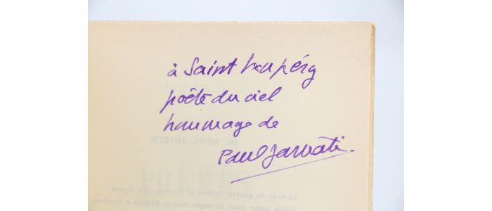 JAMATI : Poèmes - Exemplaire d'Antoine de Saint-Exupéry - Autographe, Edition Originale - Edition-Originale.com