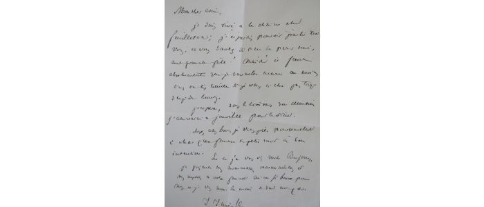 JANIN : Billet autographe signé Jules Janin à son ami M. Moreau - Edition Originale - Edition-Originale.com
