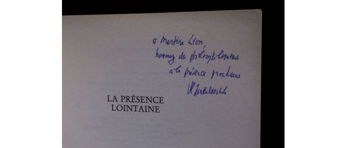 JANKELEVITCH : La présence lointaine. Albeniz, Séverac, Mompou - Signiert, Erste Ausgabe - Edition-Originale.com