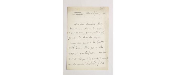 JAURES : Lettre autographe signée à Arthur Huc - Autographe, Edition Originale - Edition-Originale.com