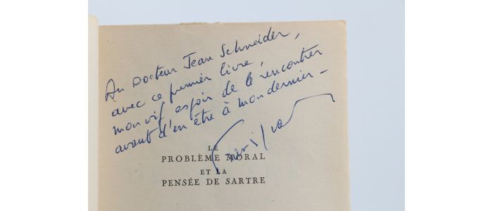 JEANSON : Le Problème moral et la Pensée de Sartre - Signed book, First edition - Edition-Originale.com
