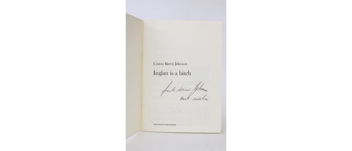 JOHNSON : Inglan is a bitch - Signed book, First edition - Edition-Originale.com