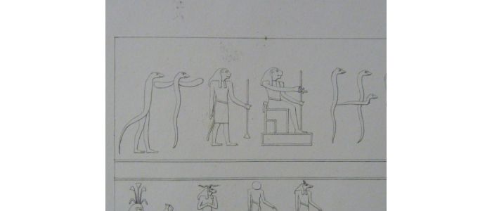DESCRIPTION DE L'EGYPTE.  Environs d'Esné (Latopolis). Zodiaque sculpté au plafond du temple au nord d'Esné. (ANTIQUITES, volume I, planche 87) - Edition Originale - Edition-Originale.com