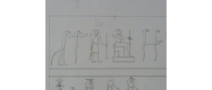 DESCRIPTION DE L'EGYPTE.  Environs d'Esné (Latopolis). Zodiaque sculpté au plafond du temple au nord d'Esné. (ANTIQUITES, volume I, planche 87) - Prima edizione - Edition-Originale.com