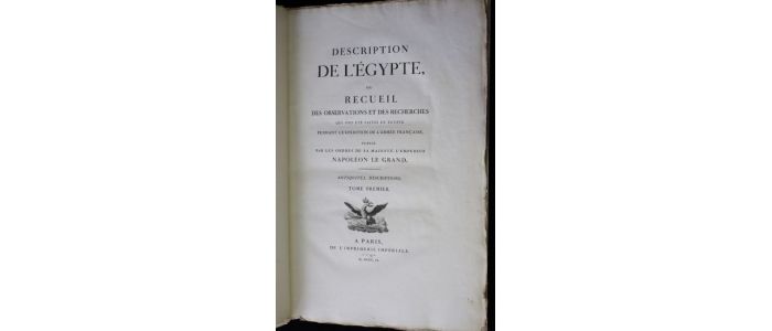JOMARD : Description de l'Egypte. Antiquités. Descriptions. Tome I complet. Première livraison - Prima edizione - Edition-Originale.com