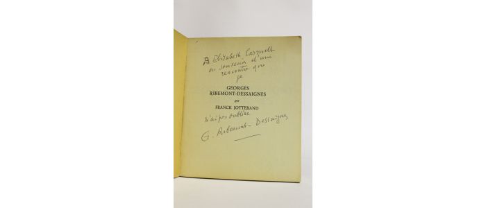 JOTTERAND : Georges Ribemont-Dessaignes - Autographe, Edition Originale - Edition-Originale.com