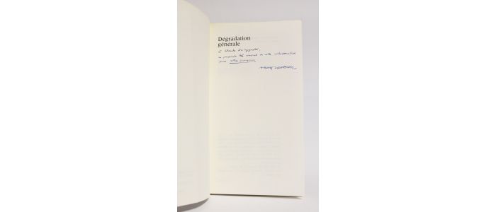 JOUFFROY : Dégradation générale - Signed book, First edition - Edition-Originale.com
