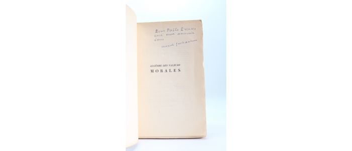 PICASSO : Algèbre des valeurs morales - Libro autografato, Prima edizione - Edition-Originale.com