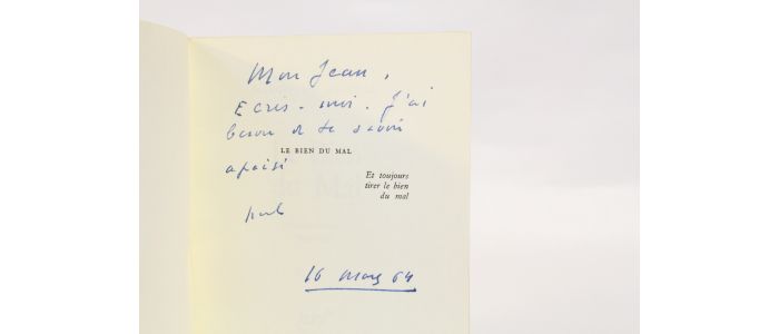 JOUHANDEAU : Le bien du mal - Autographe, Edition Originale - Edition-Originale.com