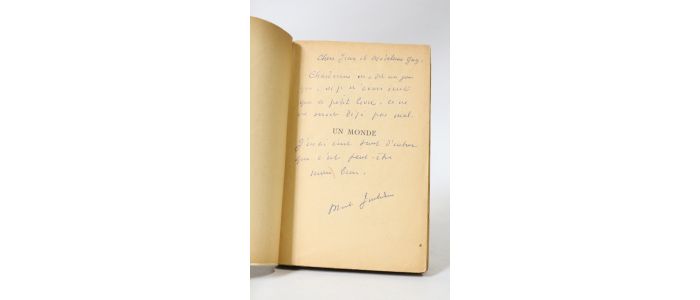 JOUHANDEAU : Un monde - Signed book, First edition - Edition-Originale.com