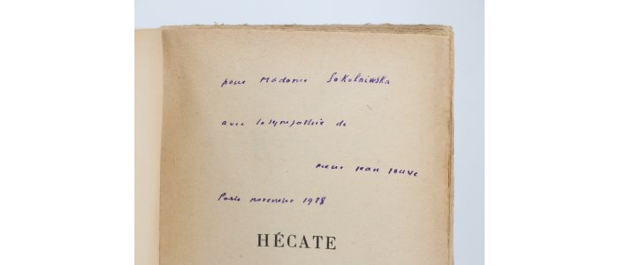 JOUVE : Hécate - Signiert, Erste Ausgabe - Edition-Originale.com