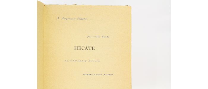 JOUVE : Hécate - Libro autografato - Edition-Originale.com