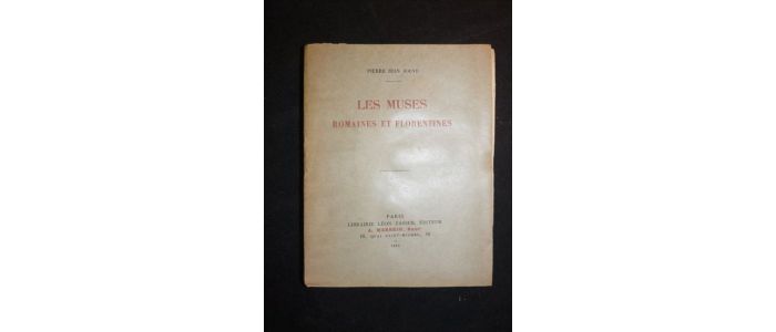 JOUVE : Les muses romaines et florentines - Prima edizione - Edition-Originale.com