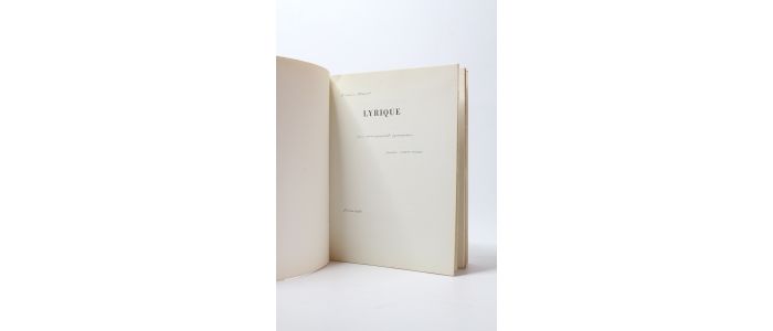 JOUVE : Lyrique - Libro autografato, Prima edizione - Edition-Originale.com