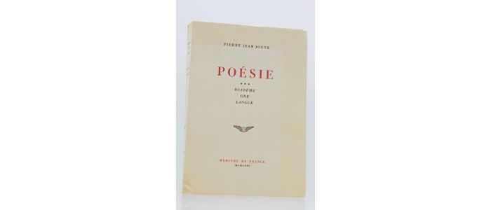 JOUVE : Poésie. Diadème - Ode - Langue - Autographe, Edition Originale - Edition-Originale.com