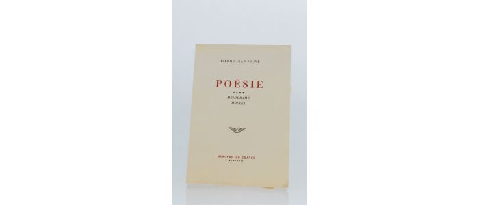 JOUVE : Poésie. Mélodrame - Moires - Autographe, Edition Originale - Edition-Originale.com