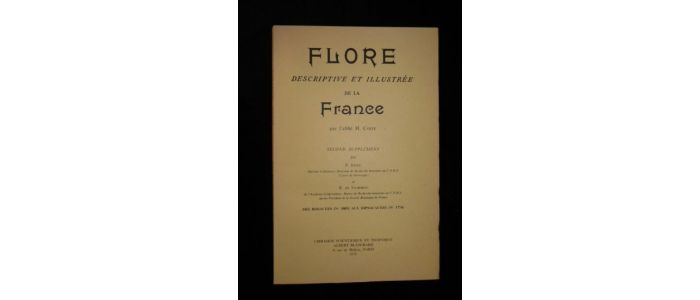 JOVET : Flore descriptive et illustrée de la France par l'abbé H. Coste. Second supplément - Edition Originale - Edition-Originale.com