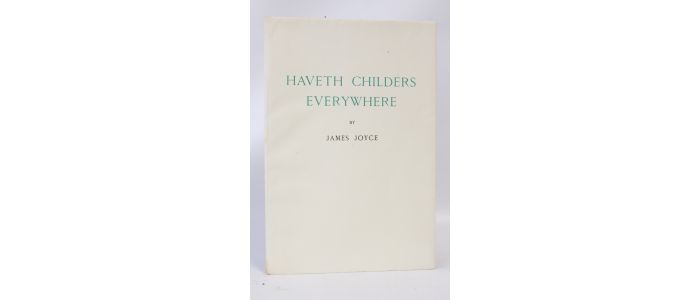 JOYCE : Haveth childers everywhere - Prima edizione - Edition-Originale.com