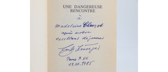 JUNGER : Une dangereuse rencontre - Signed book, First edition - Edition-Originale.com