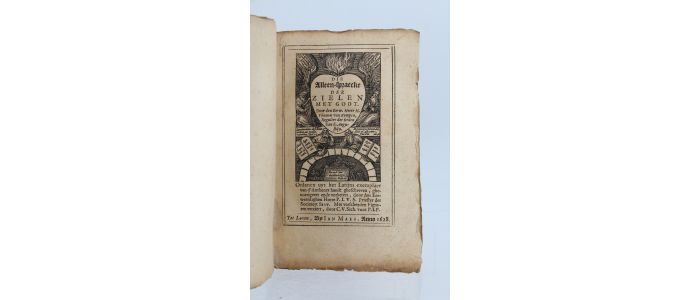 KEMPIS : Die Alleen-Spraecke Der Zielen met Godt. Door den Eerw. Heere H. Thomas van Kempen, Regulier der Orden van S. Augustijn. Onlancx uyt het Latijns exemplaer van d'Autheurs handt gheschreven, ghecorrigeert ende verbetert, door den Eerweerdighen Heere P.I.V.S. Priester der Societeyt Iesu. Met verscheyden Figuren verciert, door C.V.Sich voor P.I.P - Edition Originale - Edition-Originale.com