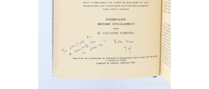 KESSEL : Mermoz - Libro autografato, Prima edizione - Edition-Originale.com