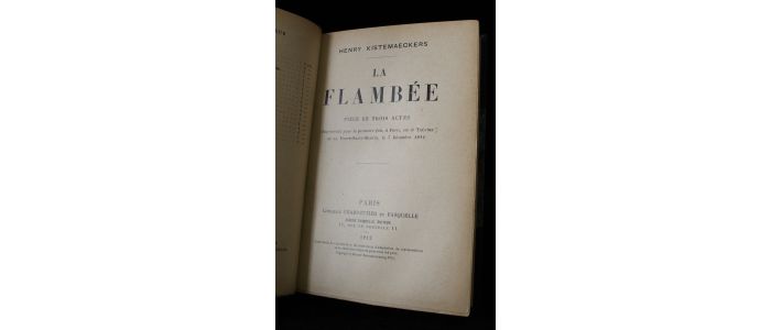 KISTEMAECKERS : La flambée - Libro autografato, Prima edizione - Edition-Originale.com
