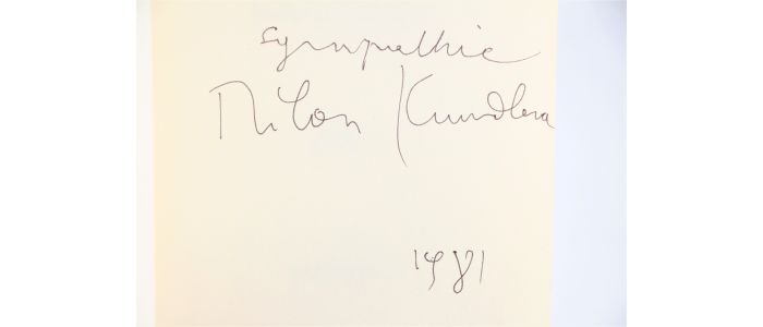 KUNDERA : Jacques et son Maître, Hommage à Denis Diderot précédé de Introduction à une Variation - Autographe, Edition Originale - Edition-Originale.com