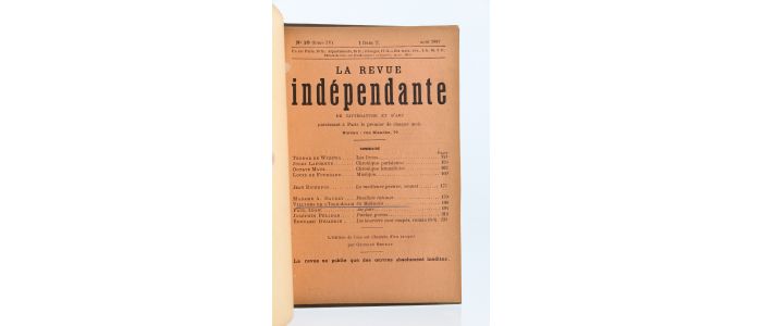 La revue indépendante n°10 à n°13 de Août à Novembre 1887 - Edition Originale - Edition-Originale.com