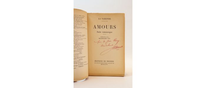 LA VARENDE : Amours - Signed book - Edition-Originale.com
