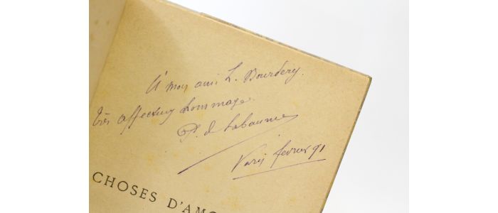 LABAUME : Choses d'amour - Libro autografato, Prima edizione - Edition-Originale.com