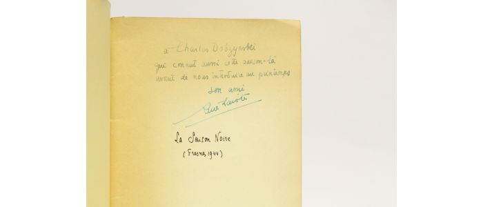 LACOTE : La saison noire (Fresnes 1944) - Libro autografato, Prima edizione - Edition-Originale.com