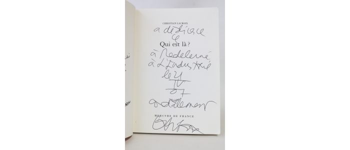 LACROIX : Qui est là ? - Signed book, First edition - Edition-Originale.com