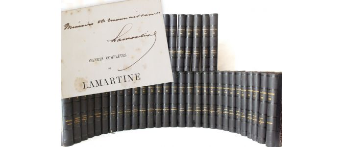 LAMARTINE : Oeuvres complètes de Lamartine publiées et inédites - Signed book, First edition - Edition-Originale.com