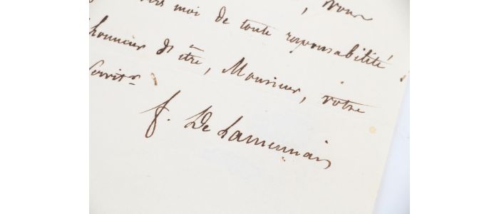 LAMENNAIS : Lettre autographe datée et signée au libraire Victor Lecou - Autographe, Edition Originale - Edition-Originale.com