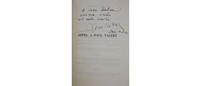 LANNES : Appel à Paul Valéry suivi de La poésie objet de civilisation - Libro autografato, Prima edizione - Edition-Originale.com