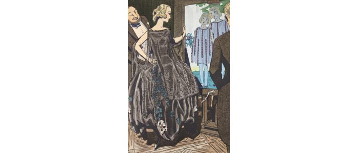 LANVIN : La Présentation du portrait. Robe de dîners, de Jeanne Lanvin (pl.64, La Gazette du Bon ton, 1921 n°8) - Erste Ausgabe - Edition-Originale.com