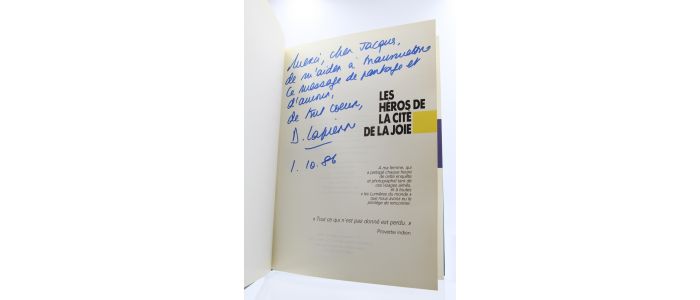 LAPIERRE : Les héros de La cité de la joie - Autographe, Edition Originale - Edition-Originale.com