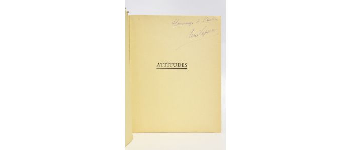 LAPORTE : Attitudes - Signed book, First edition - Edition-Originale.com
