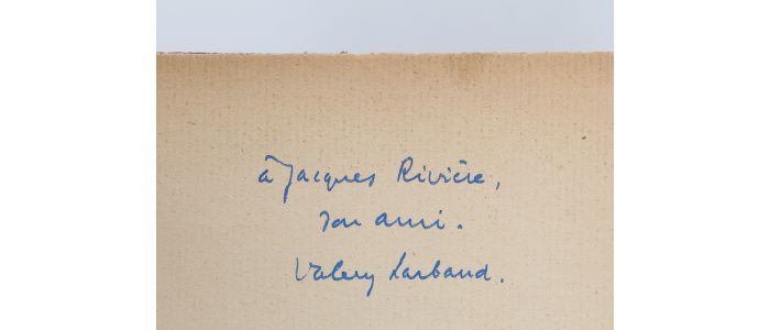 LARBAUD : Samuel Butler - Autographe, Edition Originale - Edition-Originale.com