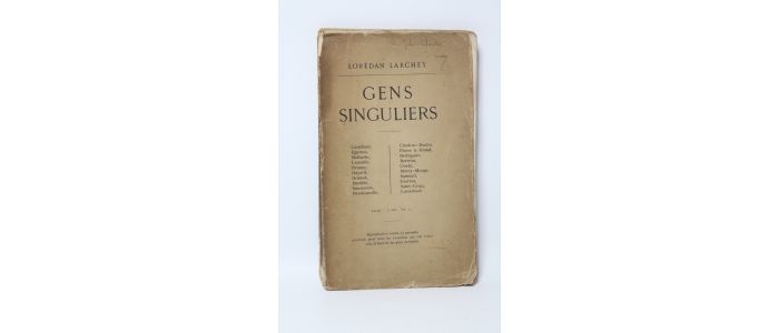 LARCHEY : Gens singuliers - Autographe, Edition Originale - Edition-Originale.com