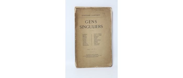 LARCHEY : Gens singuliers - Signed book, First edition - Edition-Originale.com