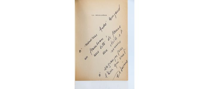 LARCONE : La Messagère - Signed book, First edition - Edition-Originale.com