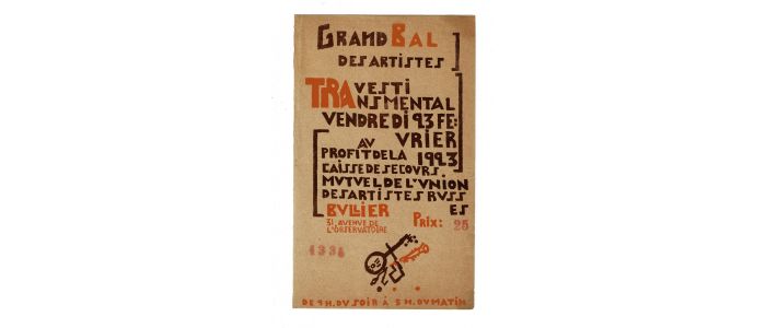 LARIONOV : Grand Bal des Artistes Travesti Transmental - Erste Ausgabe - Edition-Originale.com