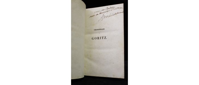 LAROCHEFOUCAULD : Pèlerinage à Goritz - Autographe, Edition Originale - Edition-Originale.com