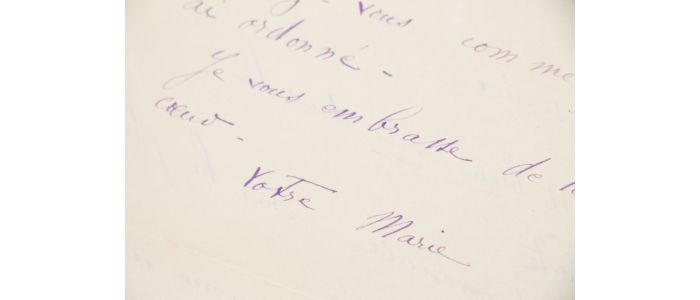 LAURENCIN : Belle lettre autographe signée adressée à des amis à propos de ses vacances normandes : 