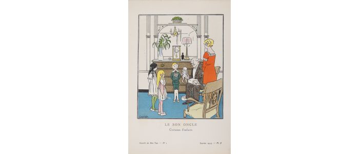 Le Bon Oncle. Costumes d'enfants (pl.2, La Gazette du Bon ton, 1914 n°1) - Erste Ausgabe - Edition-Originale.com