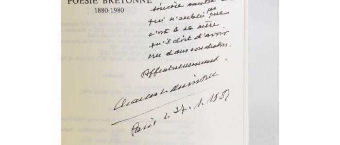 LE QUINTREC : Anthologie de la poésie bretonne 1880-1980 - Libro autografato, Prima edizione - Edition-Originale.com