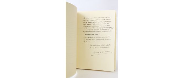 LE QUINTREC : Jeunesse de Dieu - Autographe, Edition Originale - Edition-Originale.com