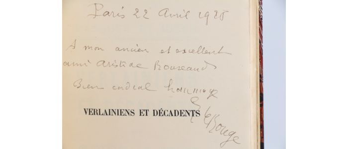LE ROUGE : Verlainiens et décadents - Signiert, Erste Ausgabe - Edition-Originale.com